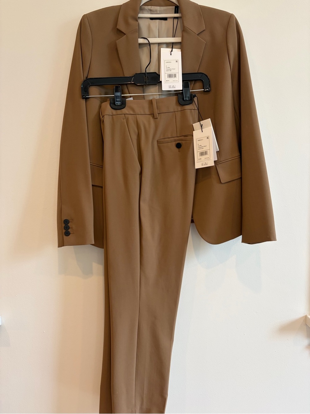 Unworn Theory Women's Suit Jacket (Size 4) & Trousers (Size 6) – Camel Brown